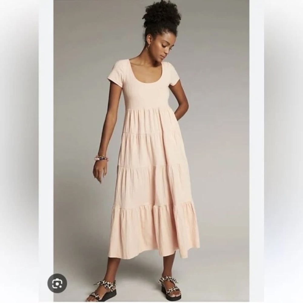 PINK Maeve Gillian Tiered Maxi Dress XS